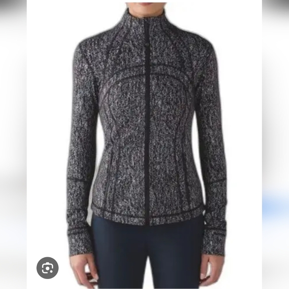 Lululemon Define Jacket Luon Suited Jacquard Black and White Size 8 - Picture 9 of 9